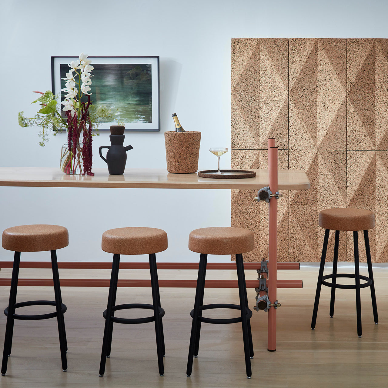 Cork Steel Stool