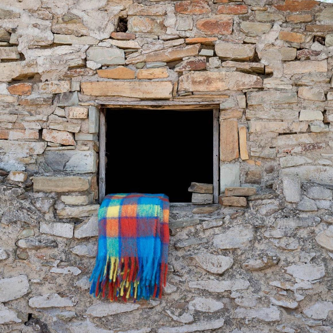 Beautiful Story Mohair Blanket - 8 Block check