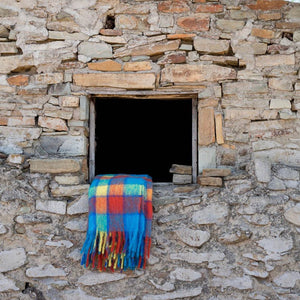 Beautiful Story Mohair Blanket - 8 Block check