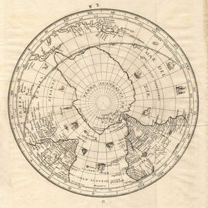 Old Map of the South Pole Wallpaper