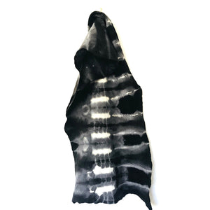 Adire scarf - charcoal