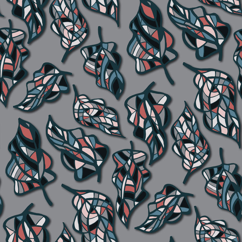Autumn Leaves – Grey Wallpaper