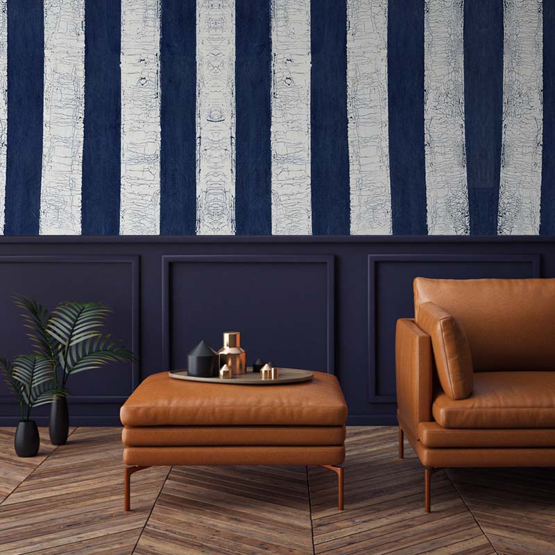 Rufaro – Blue Stripe Wallpaper