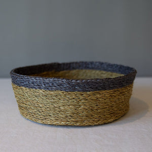 Large grass bread basket with trim color