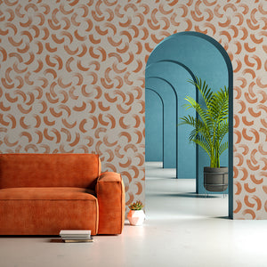 Brushed Curves – Orange Wallpaper