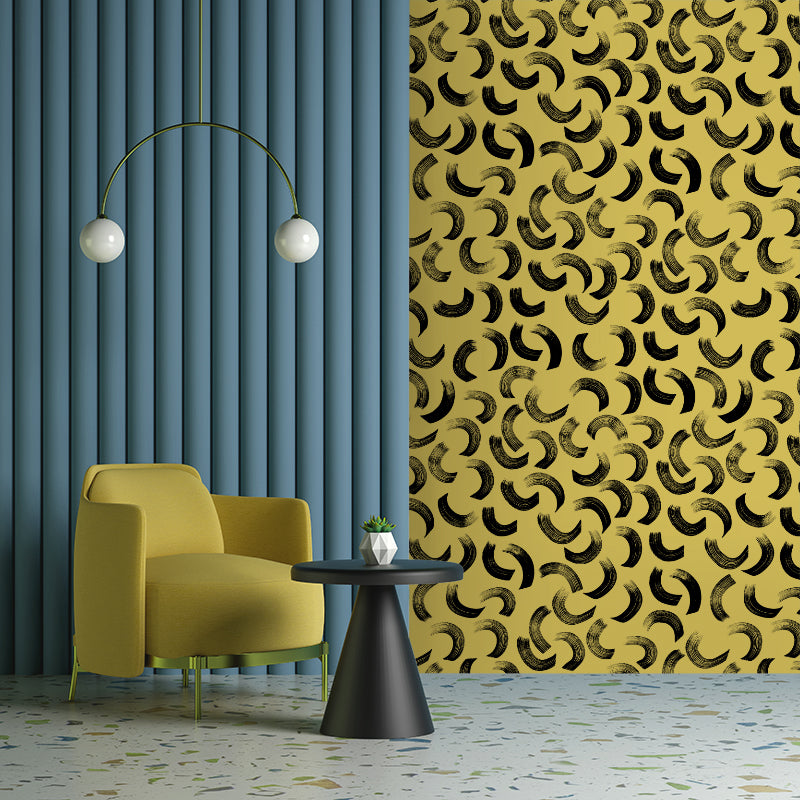 Brushed Curves – Yellow Wallpaper