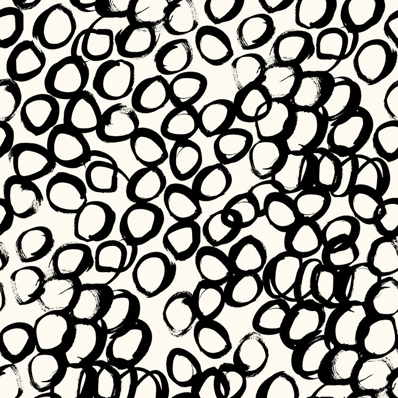 Circle Scribble – Black & White Wallpaper