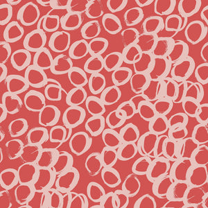 Circle Scribble - Red Wallpaper