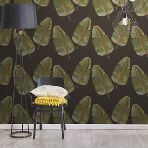 Leaf Weave Bright Wallpaper