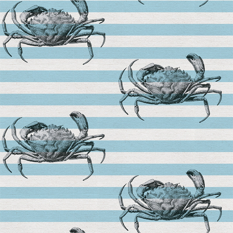 Crab On Beads – Sea Green Wallpaper