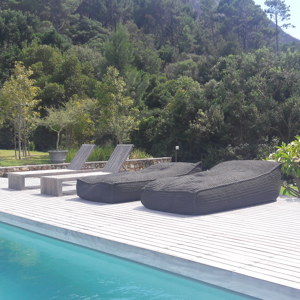 ROBALA OUTDOOR LOUNGER BY FIBRE DESIGNS. Hand-braided outdoor loungers from The Verandah Collection are ideal for demanding domestic and commercial environments.