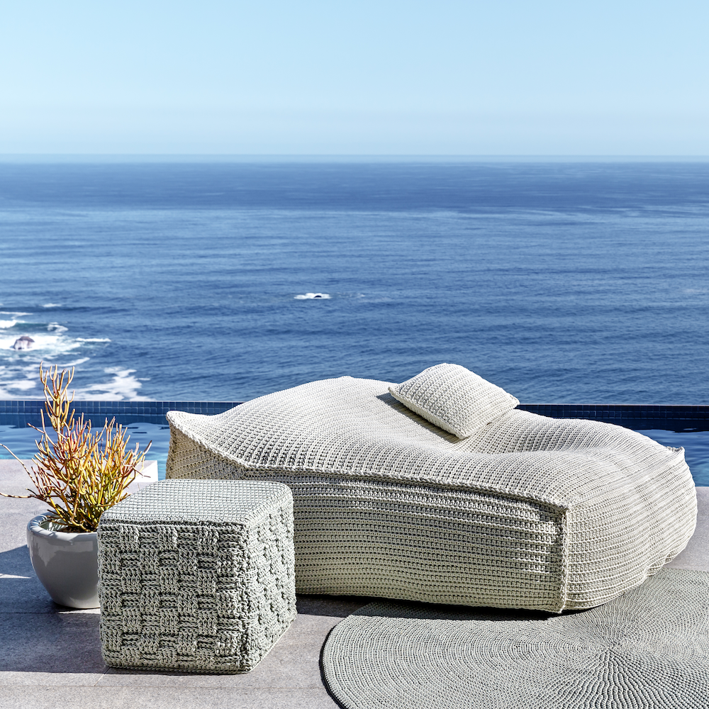 ROBALA LATTICE CUBE OTTOMAN BY FIBRE DESIGNS. Hand-braided Lattice Cube Ottomans from The Verandah Collection are hardwearing making them ideal for domestic and commercial environments. 