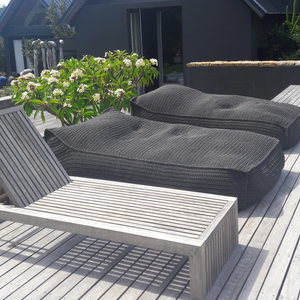 ROBALA OUTDOOR LOUNGER BY FIBRE DESIGNS. Hand-braided outdoor loungers from The Verandah Collection are ideal for demanding domestic and commercial environments.