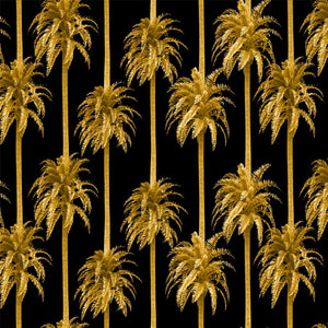 Crazy Palms Gold Wallpaper