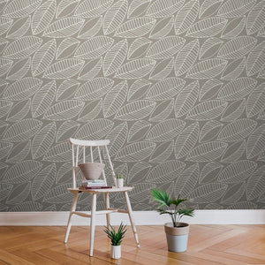 Frangipani Parchment Silver Wallpaper