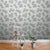 Garden Bloom Indigo Parchment Wallpaper