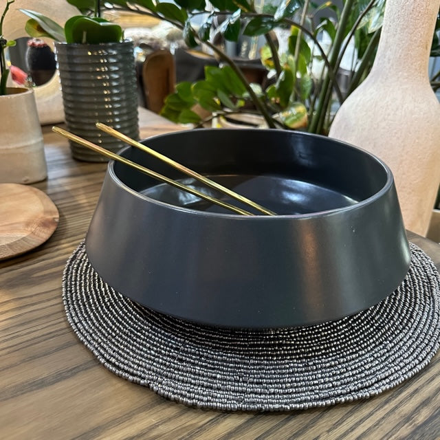 Cone Cylinder Bowl - stain grey