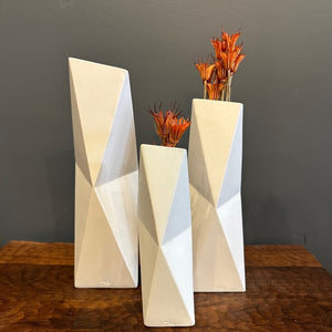 Facet Vase Matt White