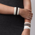 LEATHER WRAP BRACELET BY SIDAI DESIGNS JEWELRY. A double wrap beaded leather bracelet, from our Sipolio collection ,decorated with a triangle pattern, featuring luxury suede & glass beads.