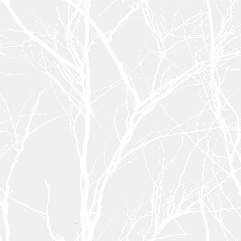 Branch – White & White Wallpaper