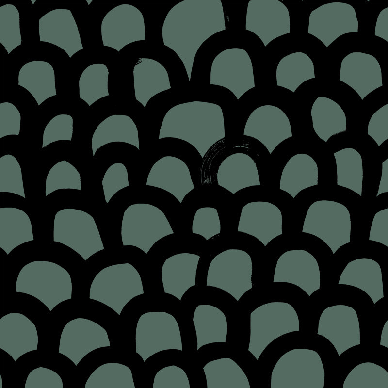 Mos Dark Grey Green Wallpaper