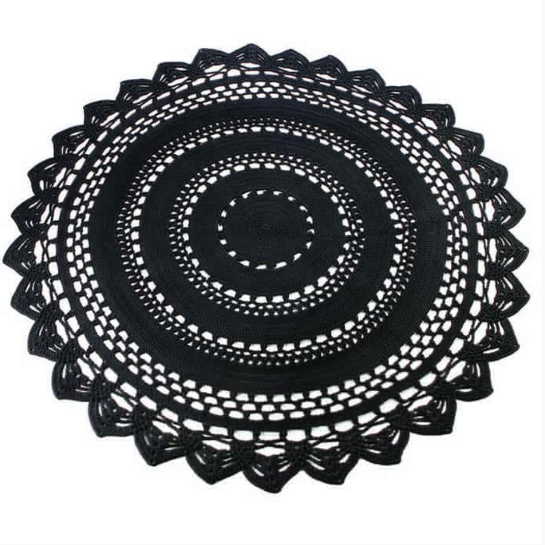 Robala Custom Made Doily Round Rug by Fibre Designs. The Verandah Collection rugs are hard-wearing, elegant and luxurious, suitable for both indoor or outdoor & easy to maintain.