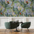 Palm Delft Birds Wallpaper