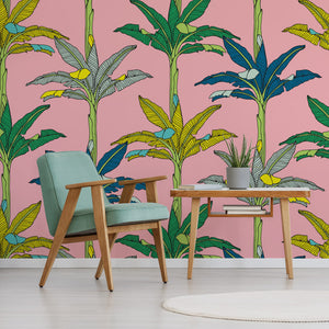 Palms – Pink Wallpaper