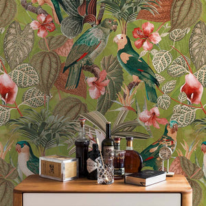 Parrots-with-orchids-and-hibiscus-in-jungle-orange_insitu.jpg