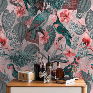 Parrots-with-orchids-and-hibiscus-in-jungle-pink-grey_insitu.jpg