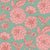 Dahlia Blooms Green Pink Wallpaper