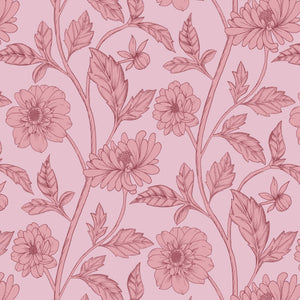 Trailing Dahlia Pink Wallpaper