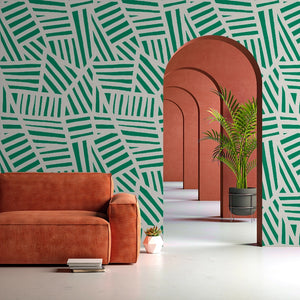 Spinnerag Green Wallpaper