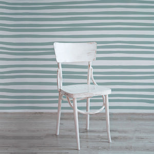 Stripes – Blue on White Wallpaper
