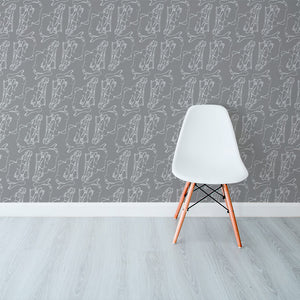 Tongue in Chick White On Grey Wallpaper