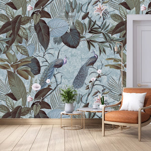 The Peacock Jungle – Sapphire Wallpaper