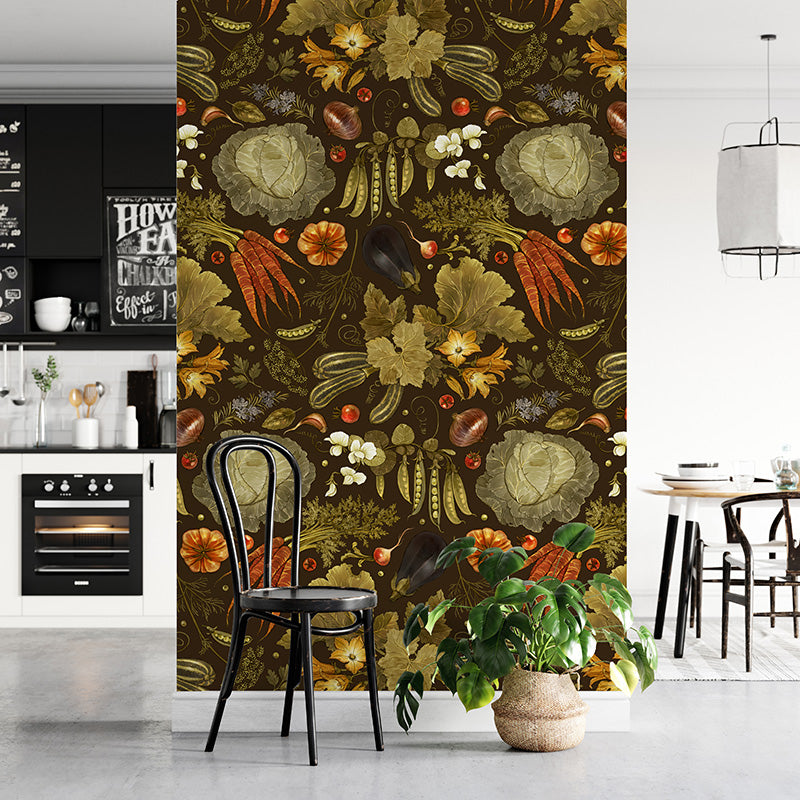 Vegetable Garden – Brown Wallpaper
