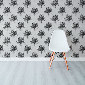 Protea King Grey Wallpaper