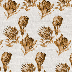Protea Mix Sepia Wallpaper