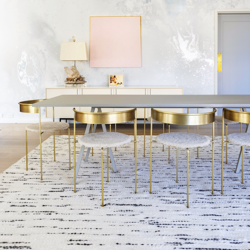 Woolen Rug - Speyer Weave In Natural White With Charcoal Inlaid Streaks insitu 3.png