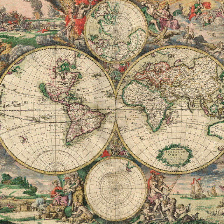 World Map 1689 Wallpaper