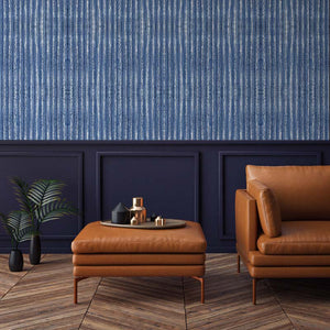 Chamai – Blue Stripe Wallpaper