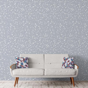 Splash – White on Cold Grey Wallpaper
