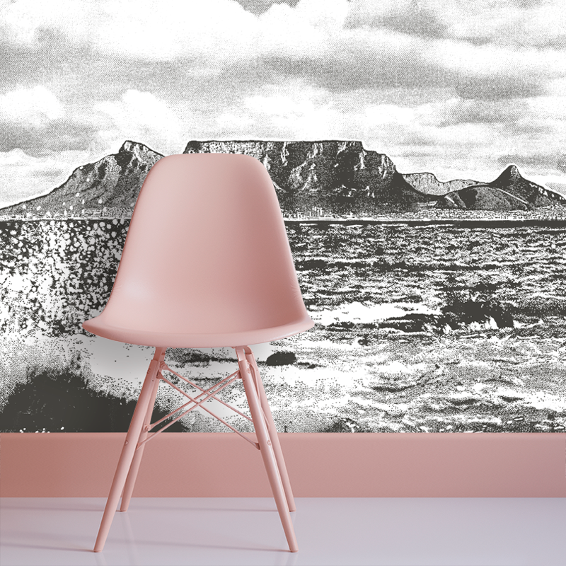 Cape Town Splash – Charcoal Wallpaper