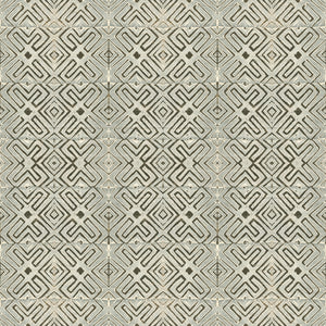 Kuba Cloth Cream on Chocolate Wallpaper