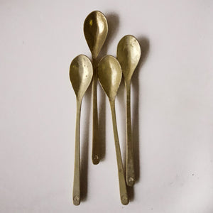 LARGE METAL SPOON by Love Milo Tableware. These brass plated metal spoons have a natural organic shape and are a lovely addition to any of the Love Milo ceramics range. Available at Sarza home décor & furniture store in Rye, New York. We specialize in contemporary African design.