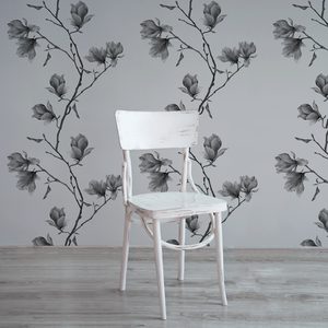 Magnolia – Black & White Wallpaper