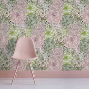 BloomBloom – Vintage Green Wallpaper