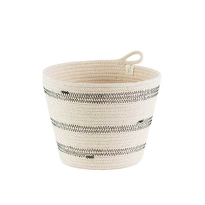 PLANTER BASKET STITCHED BY MIA MELANGE. Add some greenery to your home with these unique planters. Available in three sizes. Made from 100% cotton rope which is sewn together in a coiling technique. 
