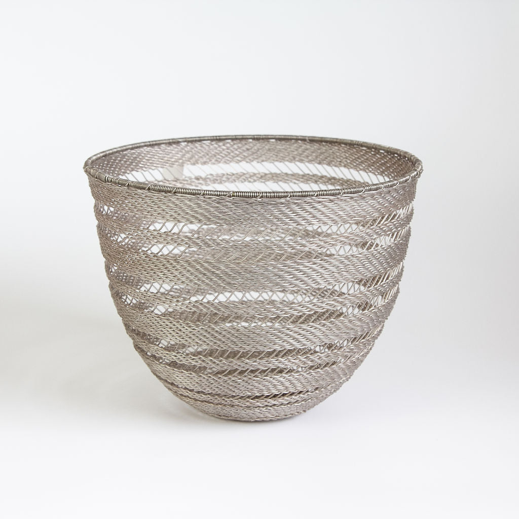 African Wire Decorative bowl - silver